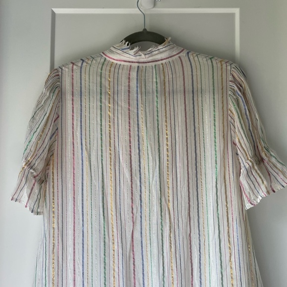 Apiece Apart Striped Metallic Maxi Dress Size 4 - Picture 14 of 14